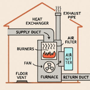 Diagram of a furnace system